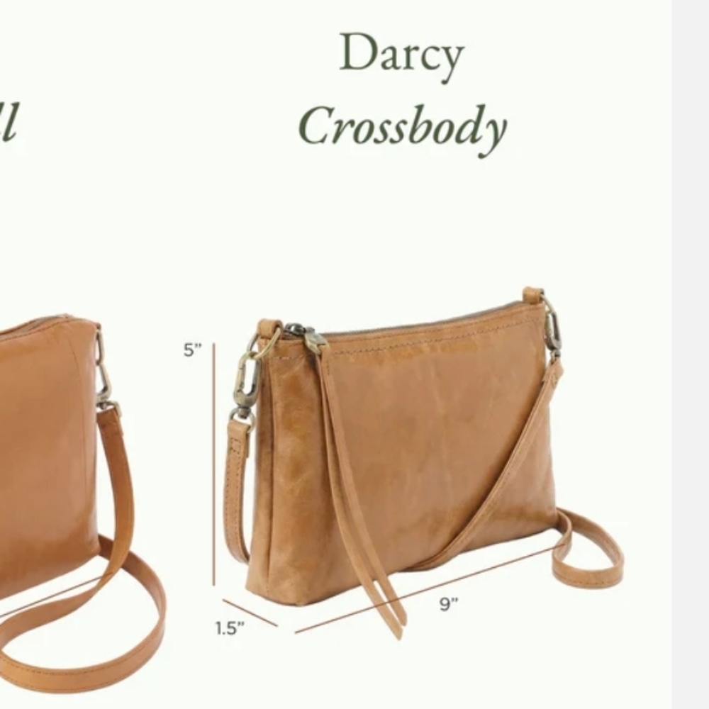 HOBO Teal Leather Crossbody with Tan Strap - Picture 12 of 14